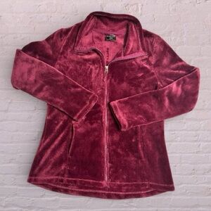 32 Degrees Women's Deep Burgundy Teddy Jacket